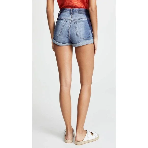 One Teaspoon Harlets Denim Shorts Superstar Blue Size 26